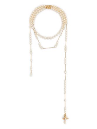 Vivienne Westwood Broken Pearl necklace - women - Pearls - OS - White