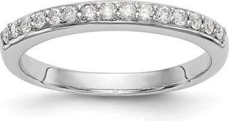 Diamond2Deal 14k Gold Lab Grown Diamond Wedding Band Ring 1/4Ct Clarity- VS Color- G-H