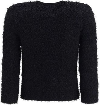 Balmain Double-Breasted Tweed Blazer - Black