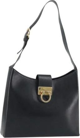 Ferragamo Pre-owned Shoulder Bags, female, Black, Size: ONE SIZE Pre-owned Shoulder Bag