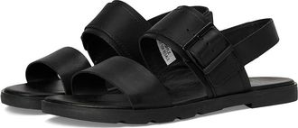 Sorel Ellatm III Slingback Womens Shoes Black, Metallic : 7.5 B - Medium, Leather