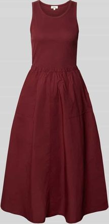 s.Oliver Red Label Fit and Flare Freizeitkleid aus reiner Baumwolle in Bordeaux, Gr&ouml;&szlig;e 34