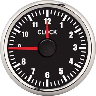 OEM Reloj Con Contador De Horas Universal De 2 Pulgadas, 0-12, Para Salpicadero, Con Retroiluminaci&oacute;n Roja, 12v/24v, Para Coche, Barco O Yate, Esfera Negr