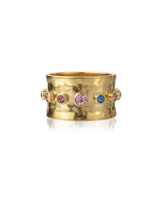 Liv Oliver 18K Plated 1.78 Ct. Tw. Semi Precious Gemstones Ring