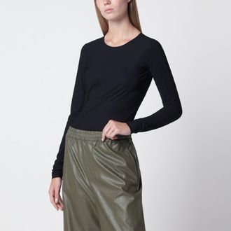 Maison Margiela Body nero in jersey di lycra