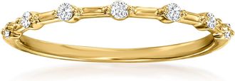 RS Pure by Ross-Simons Diamond Station Ring in 14kt Yellow Gold