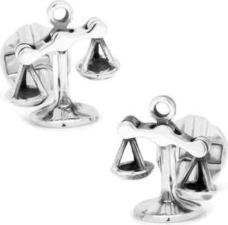 Cufflinks Inc. Ox and Bull Trading Co. Scales of Justice Cuff Links in Silver at Nordstrom