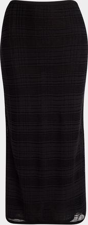 Proenza Schouler Elsa Plaid Knit Midi Skirt