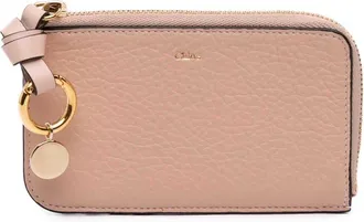 Chlo&eacute; Pre-owned Chloe Grained Leather Alphabet Zip Card Holder Ladies 1MSHLVPFVXCYN1OA