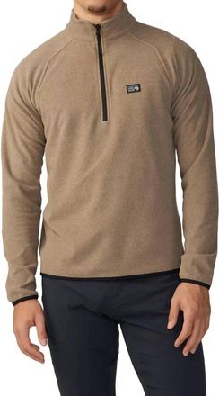 Mountain Hardwear Microchill 1/4 Zip Pullover In Trail Dust Heather