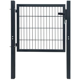 Berkfield Home 2D Fence Gate (Single) Anthracite Grey 106 x 130 cm