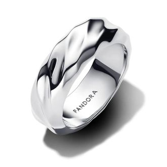 Pandora Rings - Rippled Wide Band Ring - silver - Rings for ladies