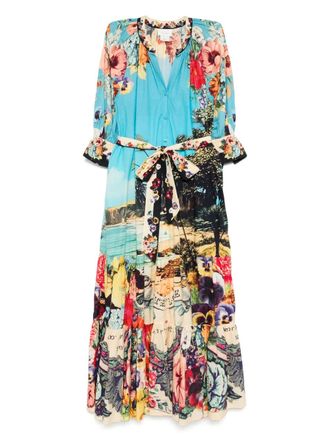 Camilla Bathing Bombshell blousejurk - Blauw