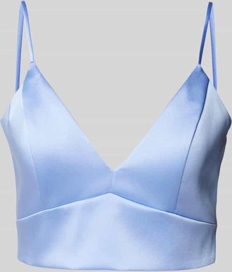 Jake*s Slim Fit Blusentop mit V-Ausschnitt in Bleu, Gr&ouml;&szlig;e 36