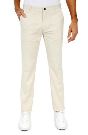 Brooklyn Brigade Slim Fit Solid Cotton Stretch Utility Pants in Ecru at Nordstrom, Size 34