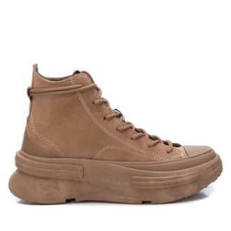 Xti Womens Canvas Cnkle Booties In Taupe