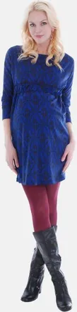 Everly Grey Carter Maternity Dress in Ikat Sappire at Nordstrom, Size Small