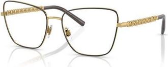 Dolce & Gabbana 57mm Butterfly optical glasses in Gold at Nordstrom