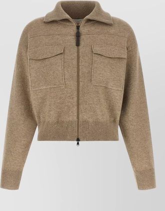 Brunello Cucinelli wool cropped zip-up cardigan
