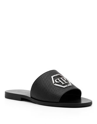 Philipp Plein Platte Sandalen Hexagon