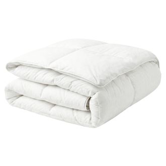 Beliani Edred&oacute;n Blanco Algod&oacute;n Japara Tama&ntilde;o Extra Grande 240 X 220 Cm Relleno Plum&oacute;n De Pato Dormitorio Grossglockner