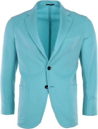 Sartorio Mens Summer Cashmere Soft Coat In Tiffany Blue