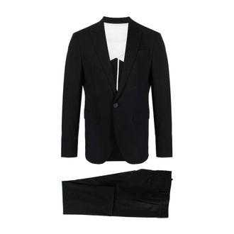 Dsquared2 Single Breasted Suits, male, Black, Size: 2XL Black Mini Dress