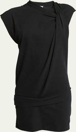 Isabel Marant Leany Twisted Mini T-Shirt Dress