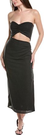 Vix Sonny Linen-Blend Midi Dress