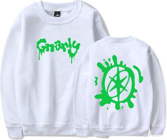 Generic Katseye Merch Gnarly Logo Sweatshirt Crewneck Long Sleeve Sweatshirt Men/women Fashion Pullover (3,XS)