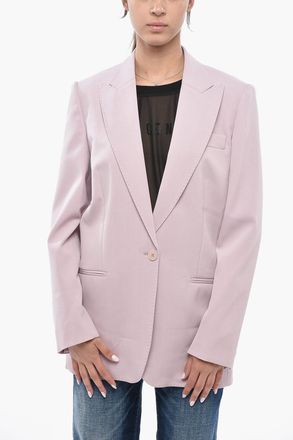 Stella McCartney Blazer AYLIN in Lana con Rever a Lancia Stella McCartney