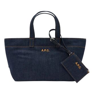 A.P.C. Le Drummer Small Tote - female - A.P.C. - Shopping Bags - Blue - ONE SIZE - Bags