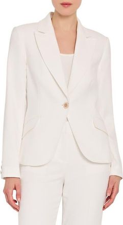 Tahari by ASL One Button Jacket in Ivory at Nordstrom, Size 10