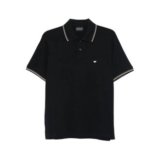 Emporio Armani Piqu&eacute; Polo Shirt - Heren - Polos - Blauw - S - Katoen - Tops
