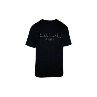 Balmain Hombre, Camisetas, Negro, Talla: L
