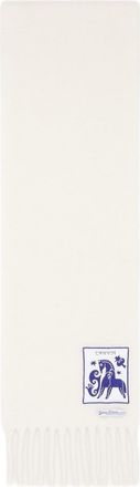 Lanvin Lunar Year Wool Scarf With Fringes in White at Nordstrom