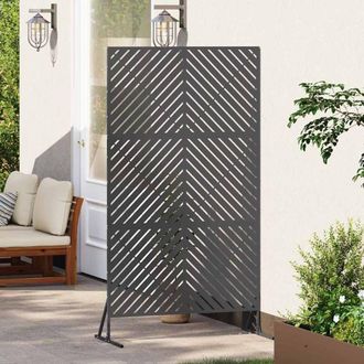 Berkfield Home Steel Fence Panel Black Steel Standard Durable