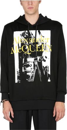 Alexander McQueen Hoodies & sweatvesten, Heren, Zwart, M, Hoodie