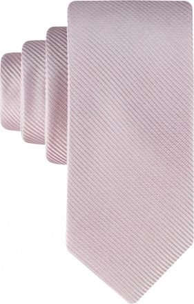 Calvin Klein Mens Catrina Solid Stripe Tie In Pink