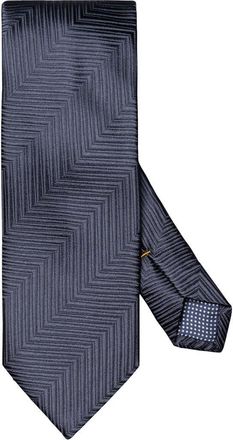 Eton Herringbone Silk Tie in Navy at Nordstrom