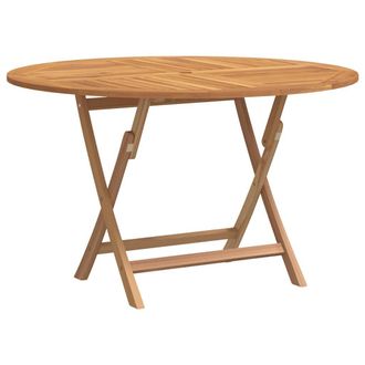 vidaXL Mesa De Jard&iacute;n Plegable Madera Maciza De Teca &Oslash; 110x75 Cm Vidaxl