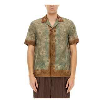 Dries Van Noten 01980-Carltone EMB 1162 M.w.shirt - male - Dries Van Noten - Short Sleeve Shirts - Multicolor - M - Shirts