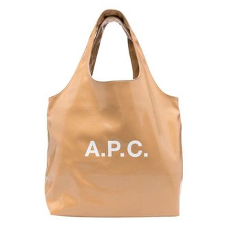 A.P.C. A.p.c., Heren, Tassen, Beige, Maat: ONE Size Leer