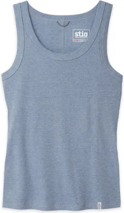 Stio | Womens Essential Ribbed Tank Top, Size Extra Small in Vintage Indigo Heather | Cotton