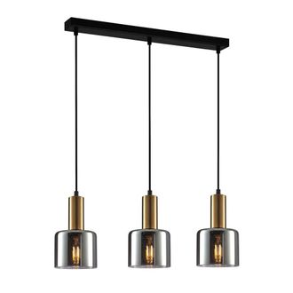 Netlighting Santia Modern 3 Light Bar Pendant Ceiling Light E27 in Copper