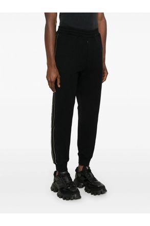 Alexander McQueen TAPE DETAIL CUFFED JOGGERS Size: S, colour: BLACK
