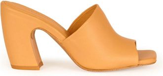 Cortana Mules in Perzik - Dames - Muiltjes - Geel - 40 EU - Leer - Schoenen