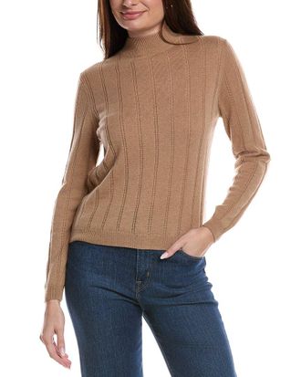 Bruno Magli Wide Rib Wool & Cashmere-Blend Sweater