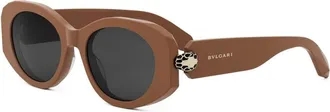 Bulgari Accessoires, Dames, Bruin, ONE Size, Bv 40007I Zonnebril