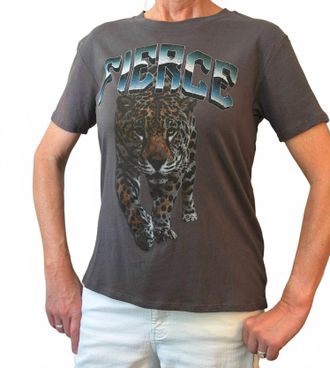 David Lerner Fierce Leopard Tee In Fdb